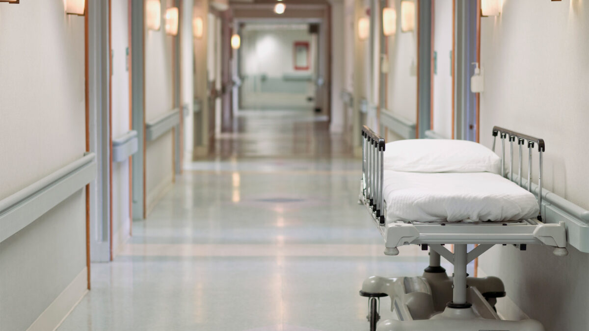 A photo of a hospital interior.