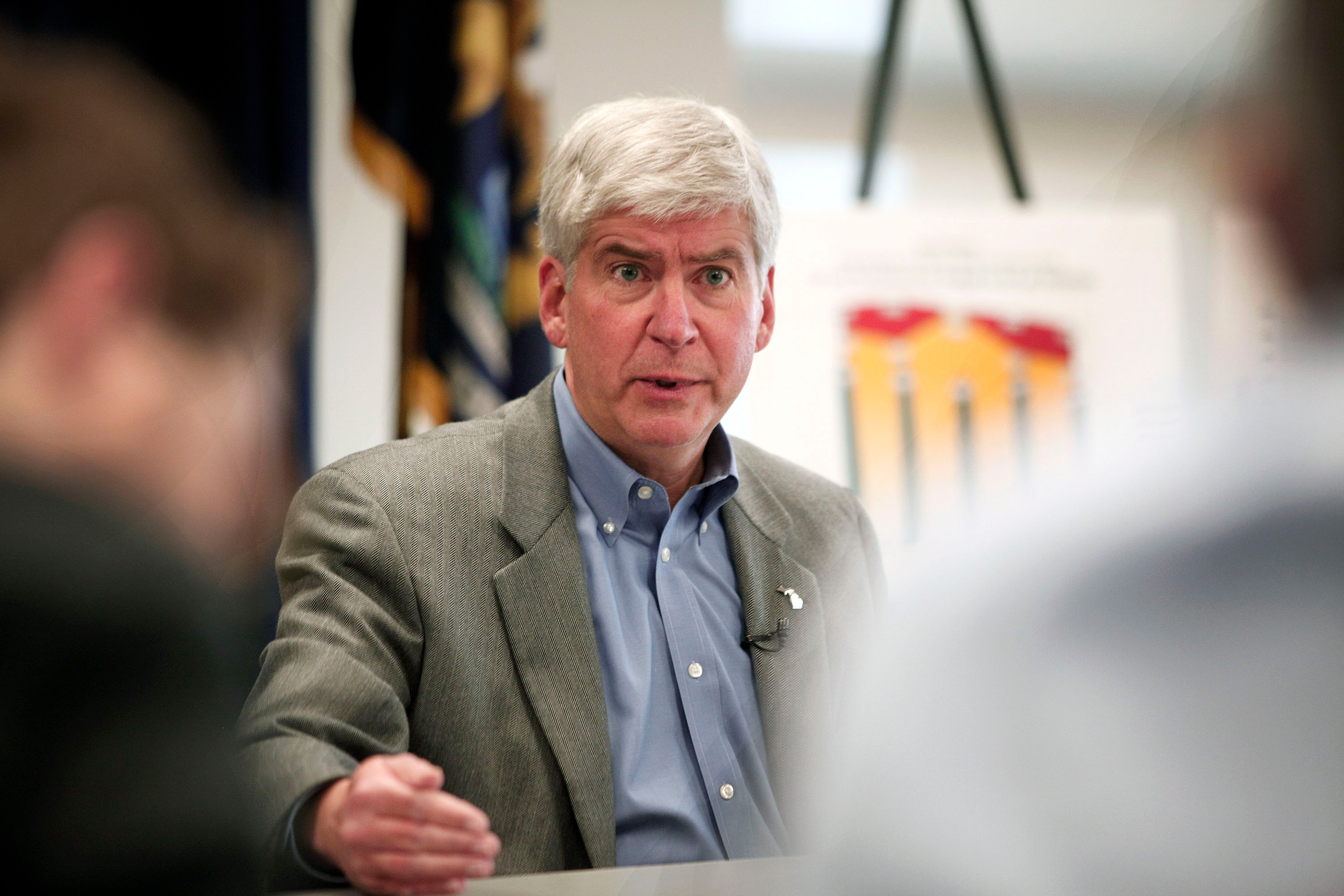 A photo of Governor Rick Snyder at an event.