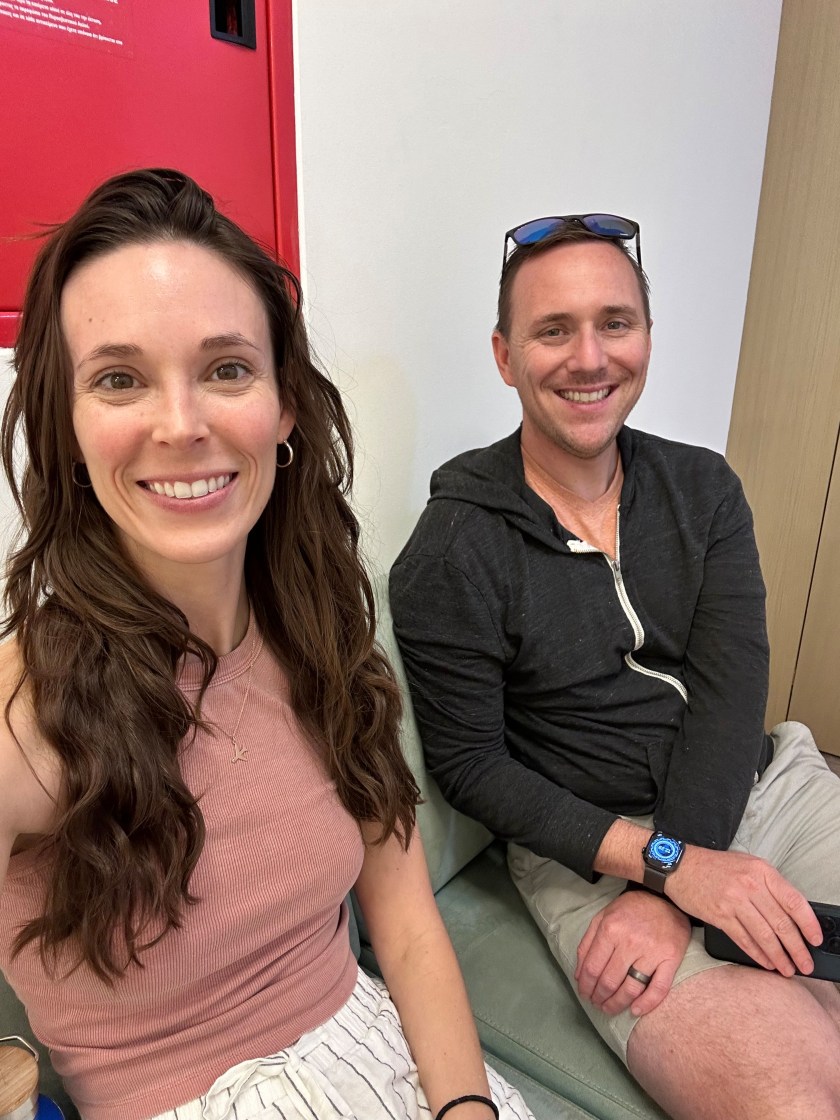 ivf-tourism-solomon-02 A selfie of Emilie Solomon with her husband, Justin.