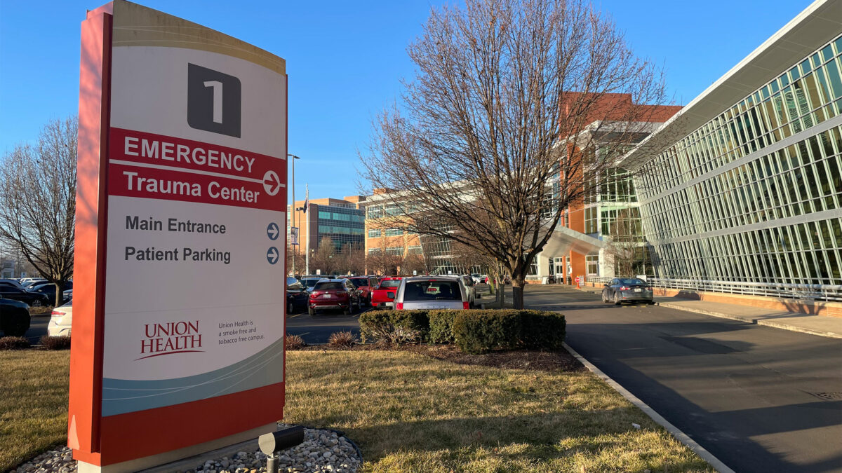 A photo of the exterior of Union Hospital in Terre Haute, Indiana.